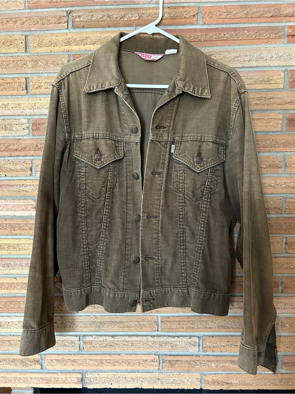 Vintage 1970’s made in USA Brown corduroy trucker jacket.